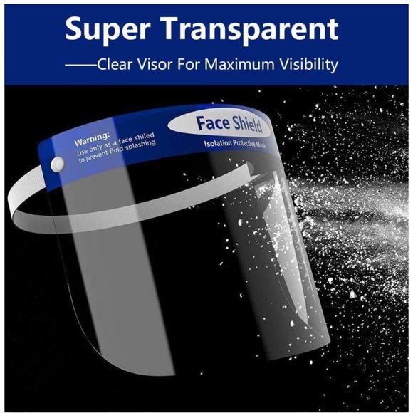 Safety Face Shield Clear Package of 10 - Picture 2 of 5